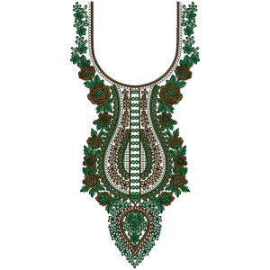 9155 Neck Embroidery Design