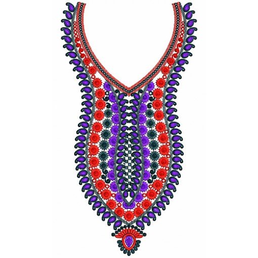 9156 Neck Embroidery Design