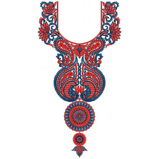 9282 Neck Embroidery Design