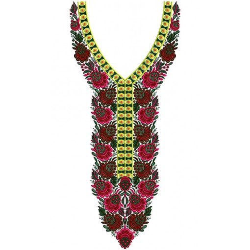 9283 Neck Embroidery Design