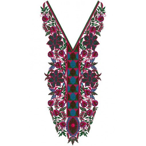 9284 Neck Embroidery Design