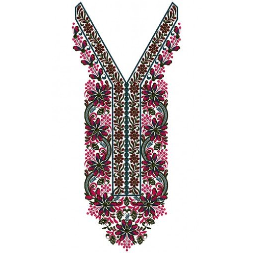 9285 Neck Embroidery Design