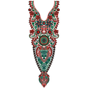 9287 Neck Embroidery Design