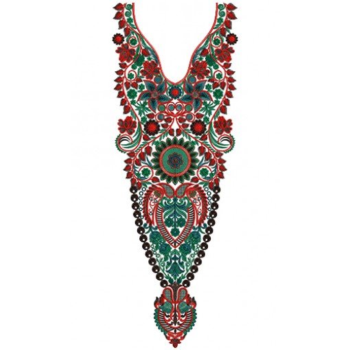 9287 Neck Embroidery Design