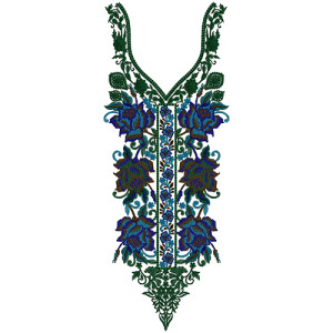9288 Neck Embroidery Design