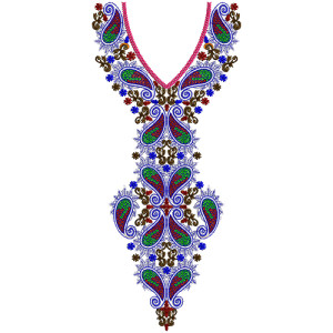 9289 Neck Embroidery Design