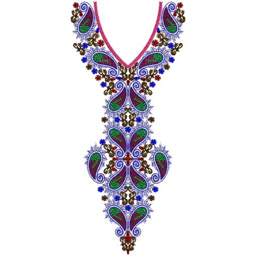 9289 Neck Embroidery Design
