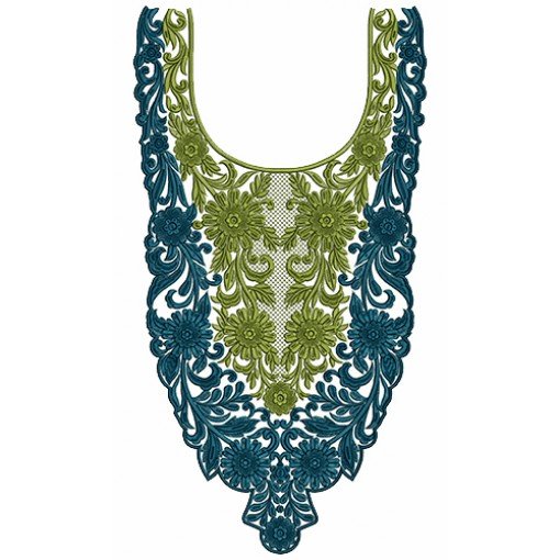 9327 Neck Embroidery Design