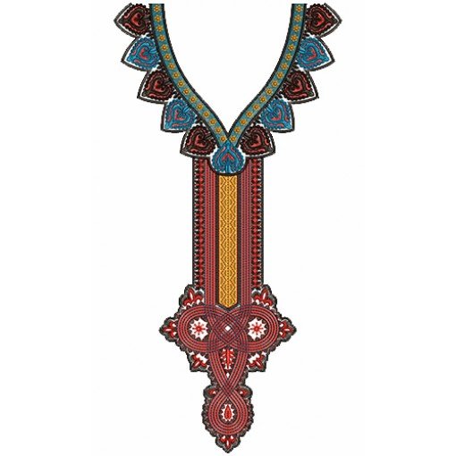 9329 Neck Embroidery Design