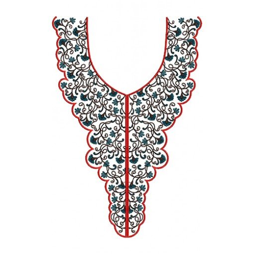9330 Neck Embroidery Design