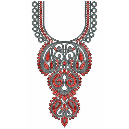 9338 Neck Embroidery Design