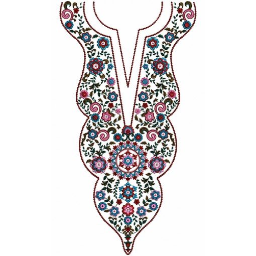 9429 Neck Embroidery Design