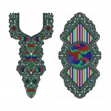 9435 Dress Embroidery Design