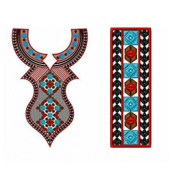 9545 Neck Embroidery Design