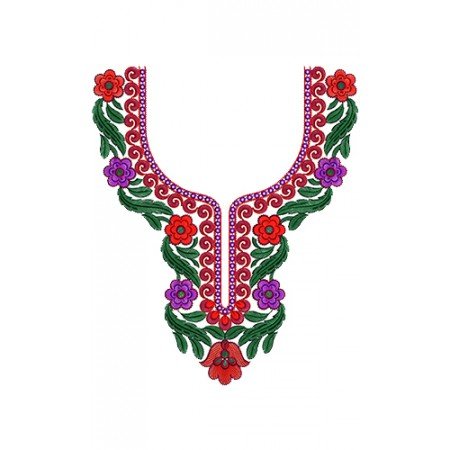 9547 Neck Embroidery Design