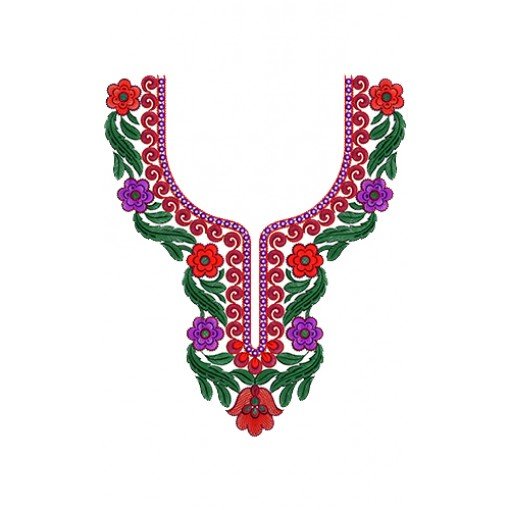 9547 Neck Embroidery Design