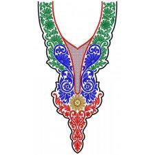 9629 Neck Embroidery Design