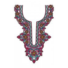 9631 Neck Embroidery Design