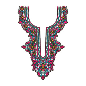 9631 Neck Embroidery Design