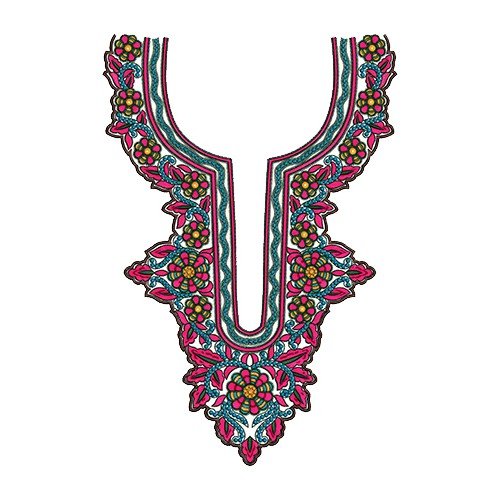 9631 Neck Embroidery Design