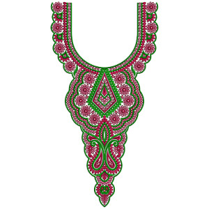 9632 Neck Embroidery Design
