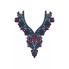 9633 Neck Embroidery Design