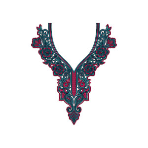 9633 Neck Embroidery Design