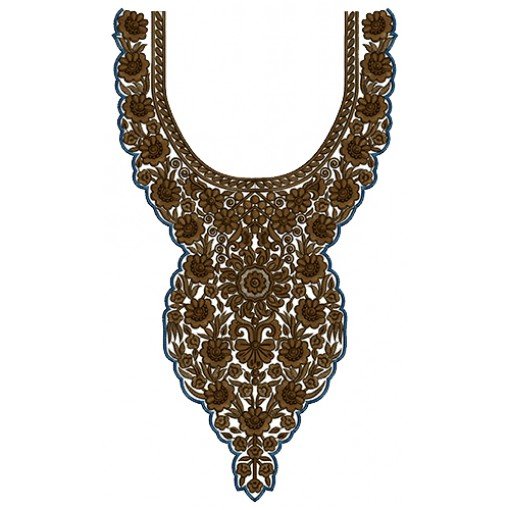 9723 Neck Embroidery Design