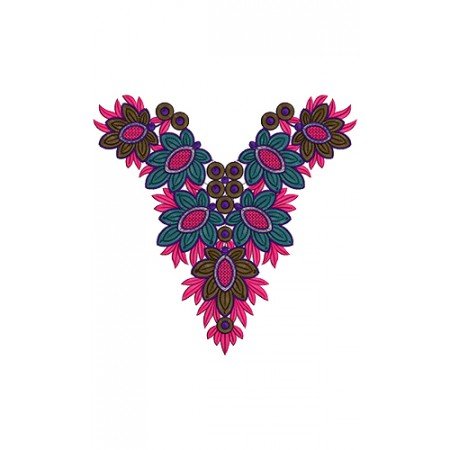 9725 Neck Embroidery Design