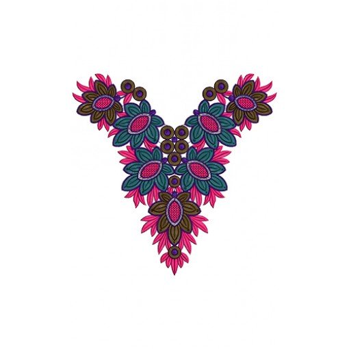 9725 Neck Embroidery Design