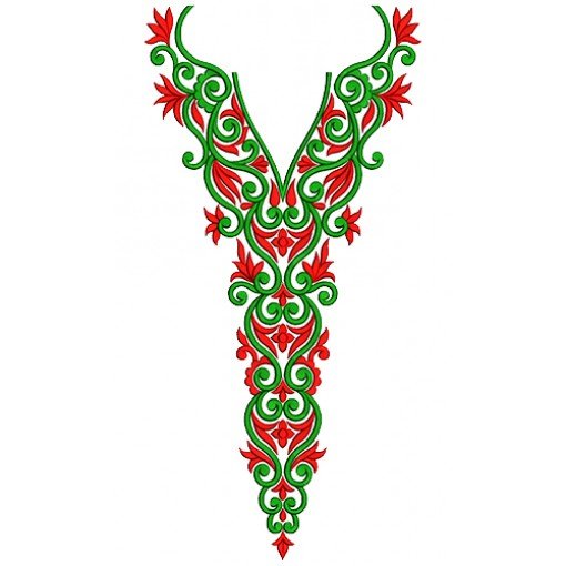 9727 Neck Embroidery Design
