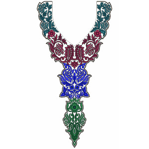 9749 Neck Embrodery Design
