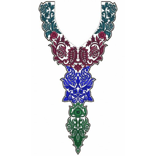 9749 Neck Embrodery Design