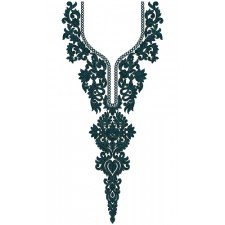 9754 Neck Embrodery Design
