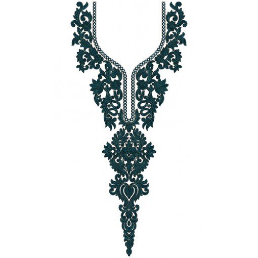 9754 Neck Embrodery Design