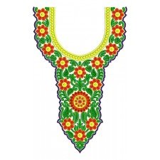 9835 Neck Embroidery Design