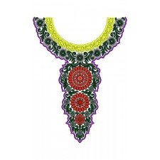 9836 Neck Embroidery Design