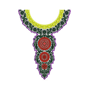 9836 Neck Embroidery Design