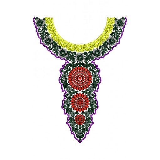 9836 Neck Embroidery Design