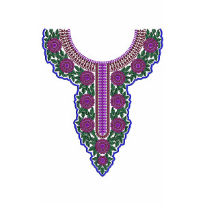 9837 Neck Embroidery Design