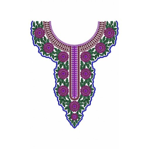 9837 Neck Embroidery Design