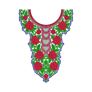 9838 Neck Embroidery Design
