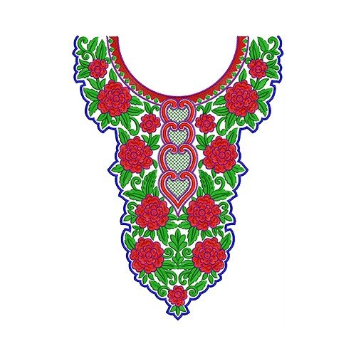 9838 Neck Embroidery Design