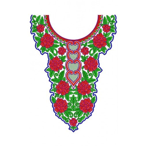 9838 Neck Embroidery Design