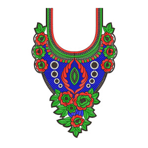 9870 Neck Embroidery Design
