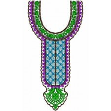 9874 Neck Embroidery Design