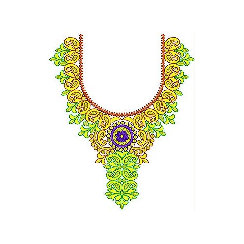 Neckline Embroidery Design 2014 Fashion
