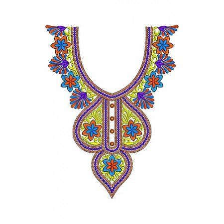Mexican Lovely Look Embroidery Neck Design