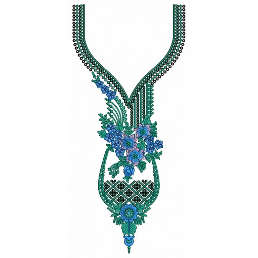 Abayas Neck Machine Embroidery Designs 25575