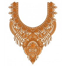 African Dress Neck Embroidery Design 25285